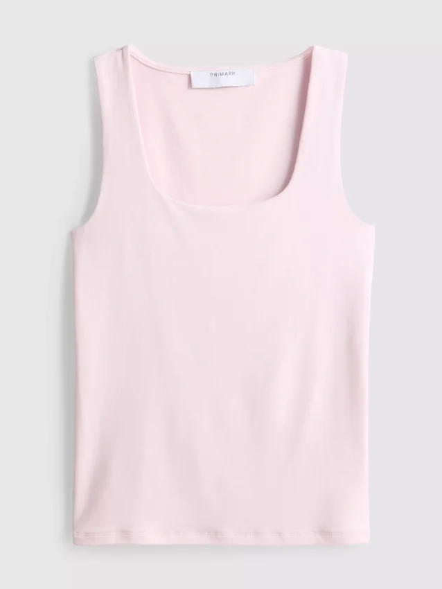 Tanktop med firkantet halsudskæring
