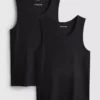 Tanktop med ribkant i slim fit