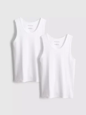 Tanktop med ribkant i slim fit