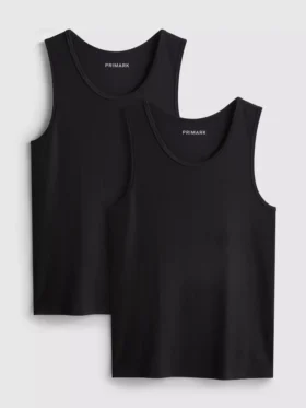 Tanktop med ribkant i slim fit