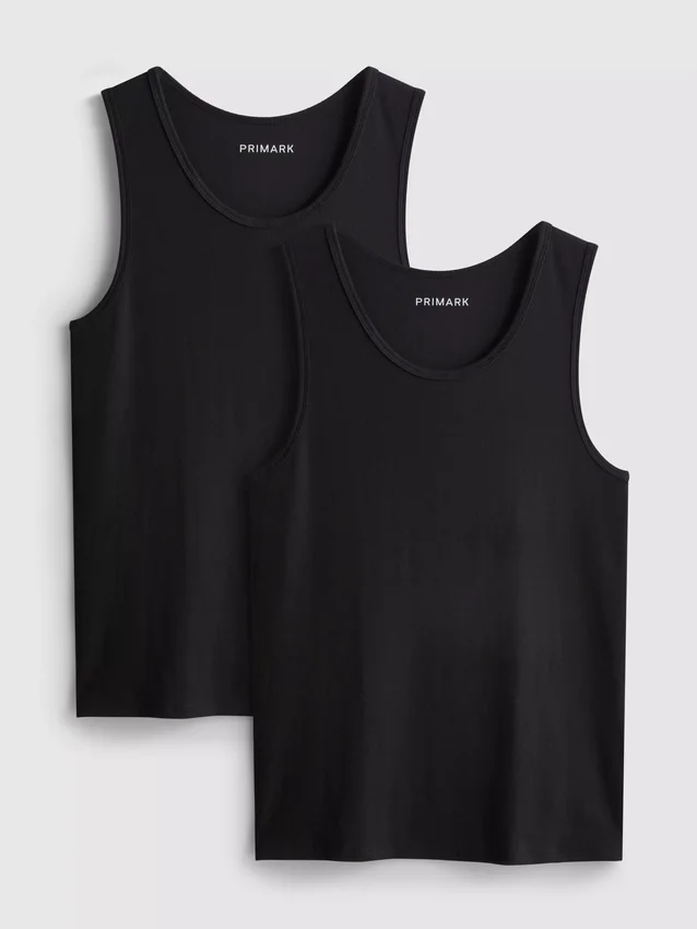 Tanktop med ribkant i slim fit