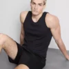 Tanktop med ribkant i slim fit
