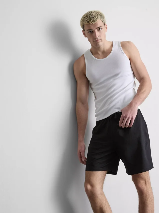 Tanktop med ribkant i slim fit