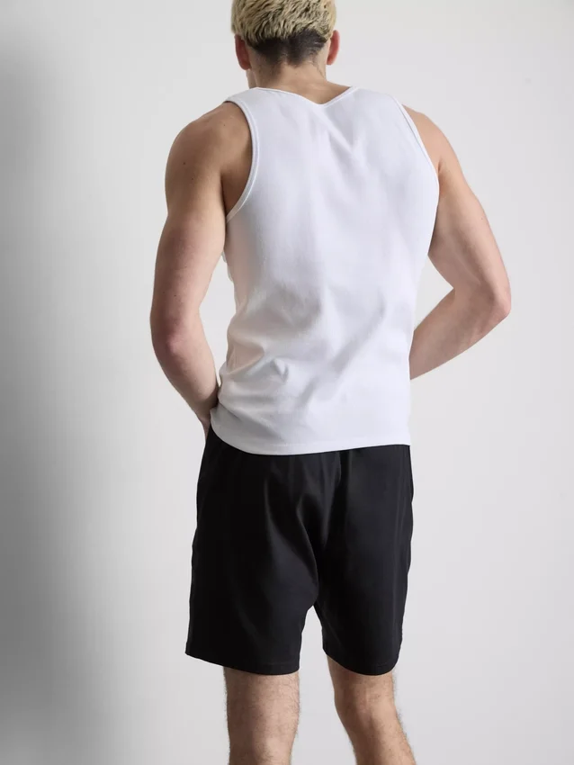 Tanktop med ribkant i slim fit