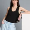 Tanktop med rund halsudskæring og racerryg