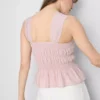 Tanktop med rynket peplum-kant
