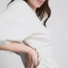 The Edit asymmetrisk T-shirt med rynker
