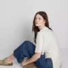The Edit asymmetrisk T-shirt med rynker
