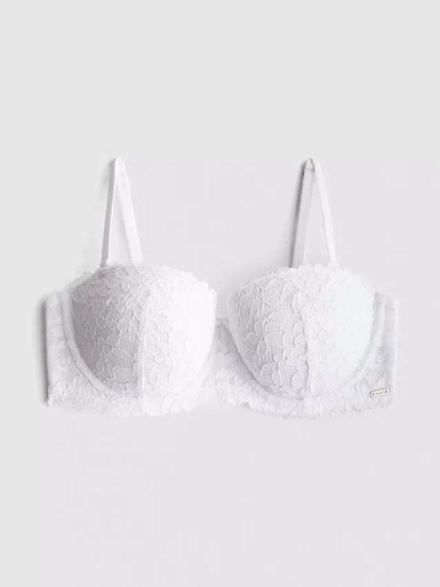 The Edit blomstret push-up-bh i blonder