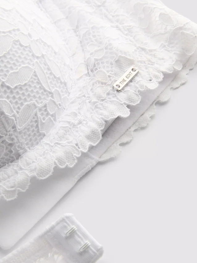 The Edit blomstret push-up-bh i blonder