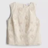 The Edit bomulds-tanktop med broderi