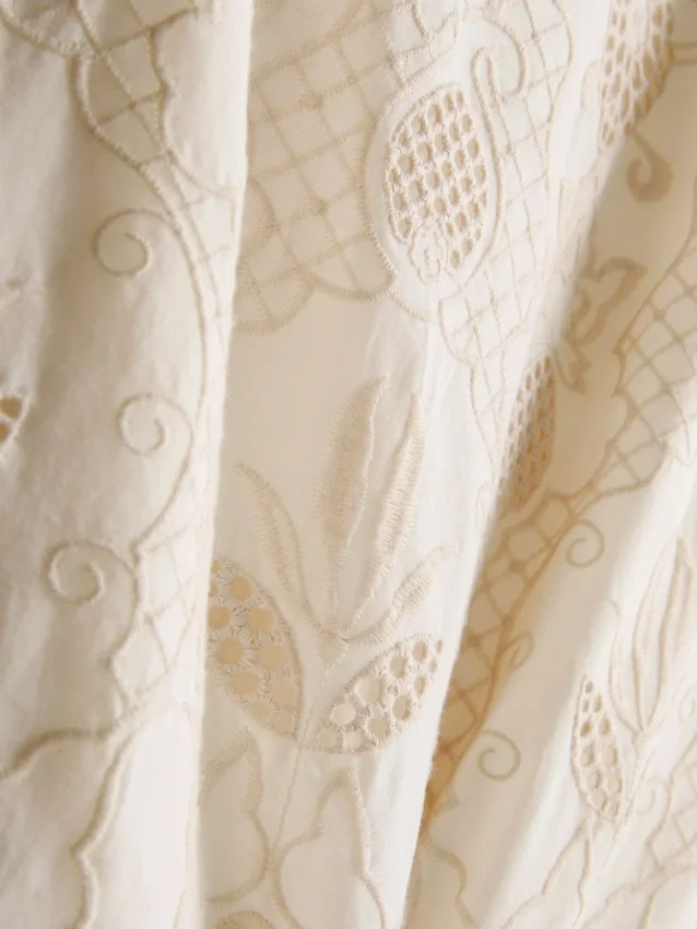 The Edit bomulds-tanktop med broderi