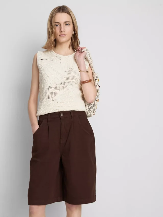 The Edit bomuldsbermudashorts