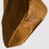 The Edit-crossbody-taske i ruskind med foldet top