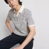 The Edit Jacquard-poloskjorte