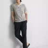 The Edit Jacquard-poloskjorte