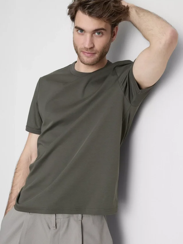 The Edit merceriseret slim-fit T-shirt