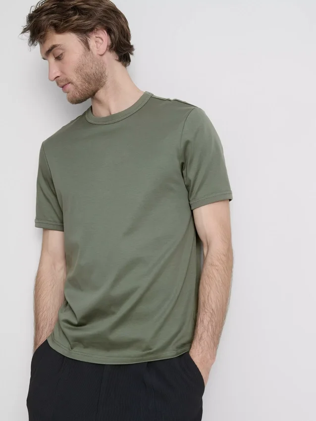 The Edit merceriseret slim-fit T-shirt