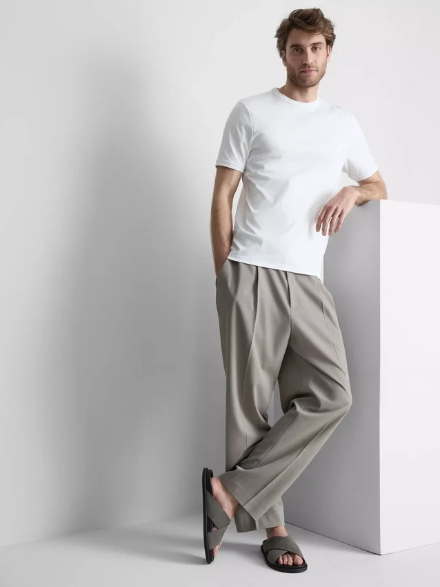 The Edit merceriseret slim-fit T-shirt
