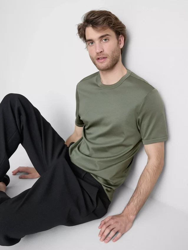 The Edit merceriseret slim-fit T-shirt