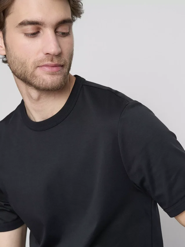 The Edit merceriseret slim-fit T-shirt