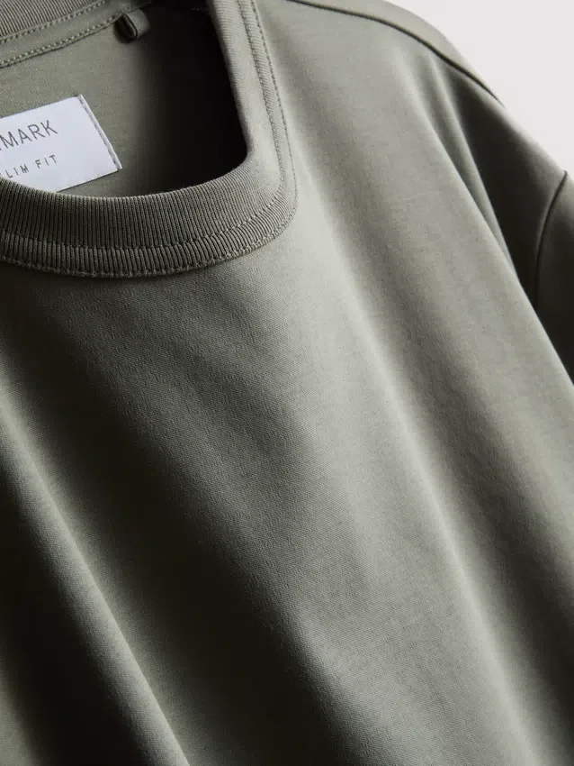 The Edit merceriseret slim-fit T-shirt