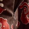 The Edit midi-nederdel i linneblanding med print
