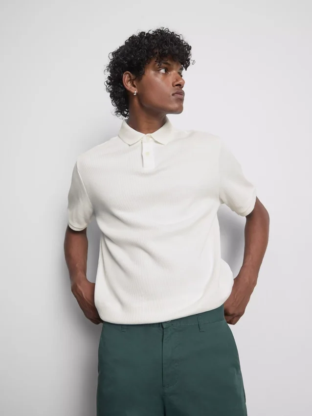 The Edit ribbet poloshirt