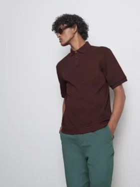 The Edit ribbet poloshirt