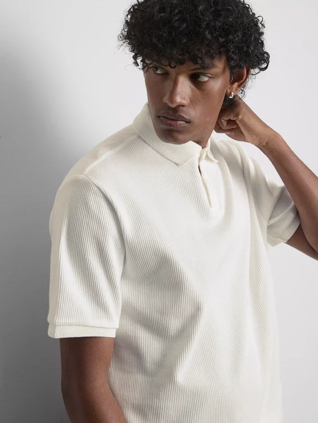 The Edit ribbet poloshirt