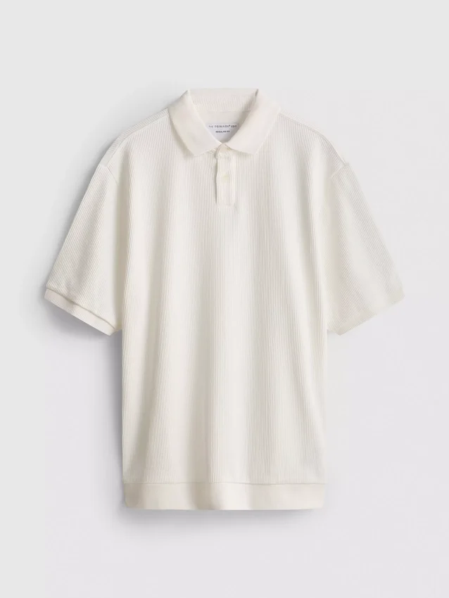 The Edit ribbet poloshirt