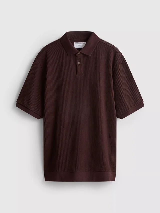 The Edit ribbet poloshirt