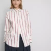 The Edit-skjorte i bomuldsrig stribet poplin