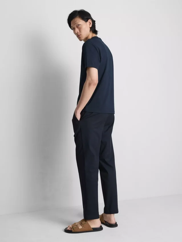 The Edit slim fit-bukser med peached-finish