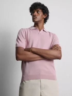 The Edit strikket poloshirt
