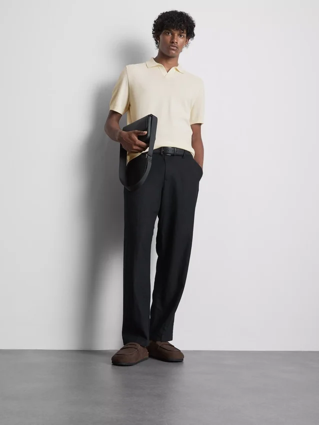 The Edit strikket poloshirt
