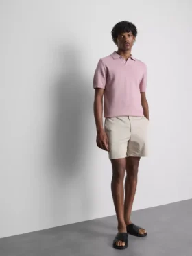 The Edit strikket poloshirt