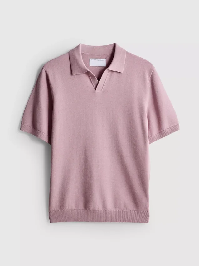 The Edit strikket poloshirt