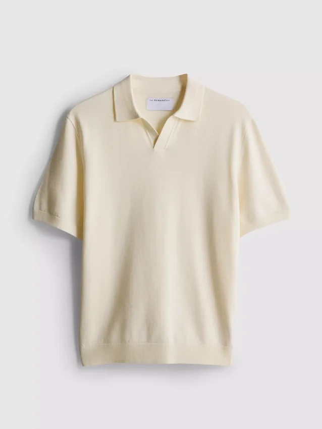 The Edit strikket poloshirt