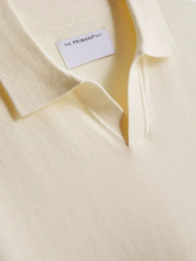 The Edit strikket poloshirt