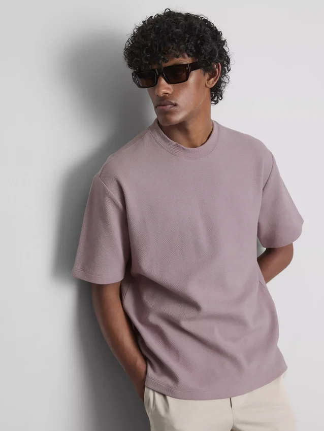The Edit T-shirt i struktureret bomuld
