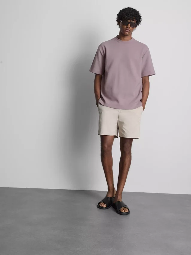 The Edit T-shirt i struktureret bomuld