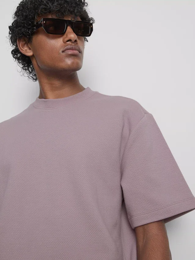 The Edit T-shirt i struktureret bomuld