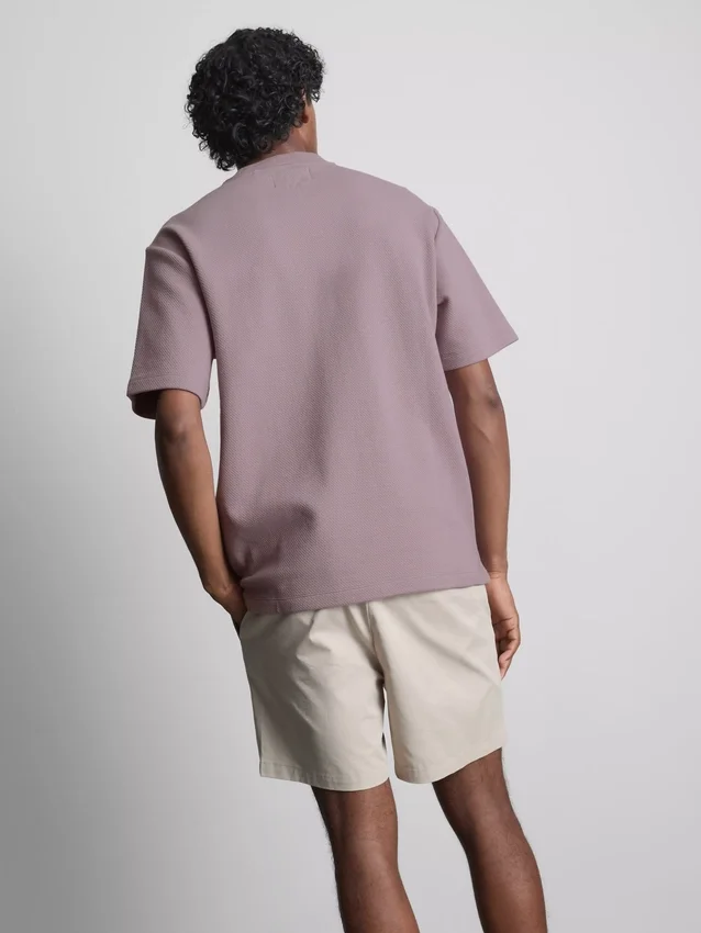 The Edit T-shirt i struktureret bomuld