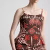 The Edit-tanktop i linneblanding med print