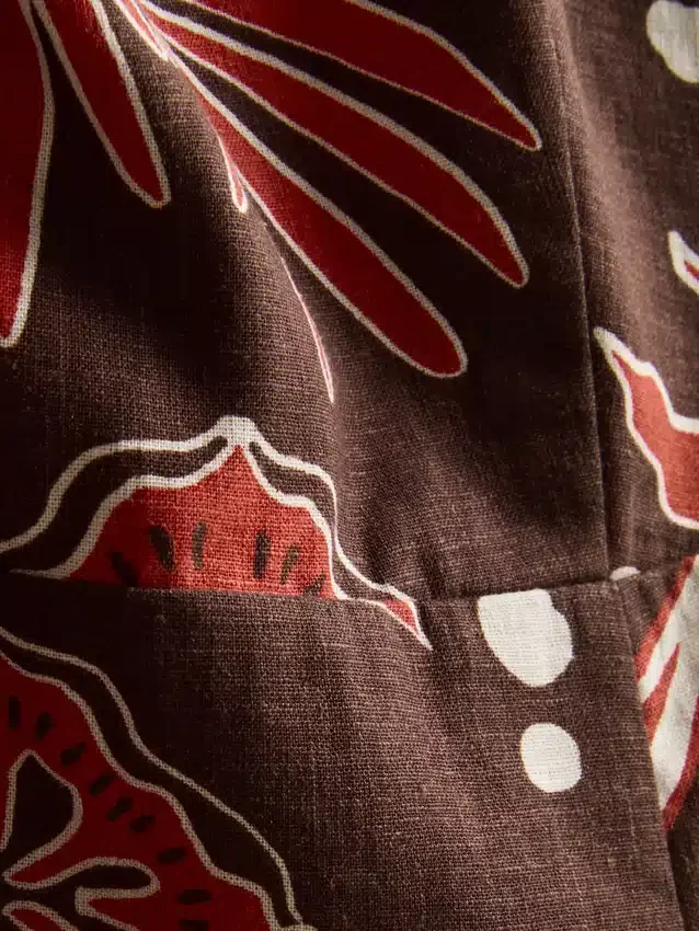 The Edit-tanktop i linneblanding med print