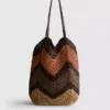 The Edit vævet shopper-taske