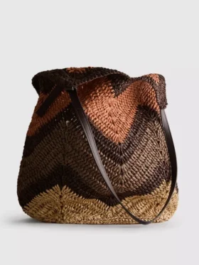 The Edit vævet shopper-taske