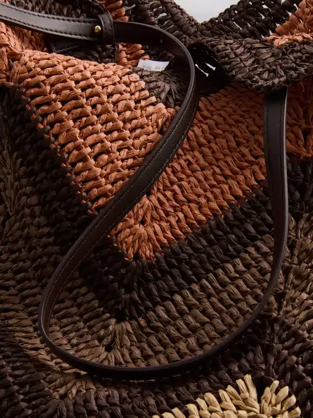 The Edit vævet shopper-taske