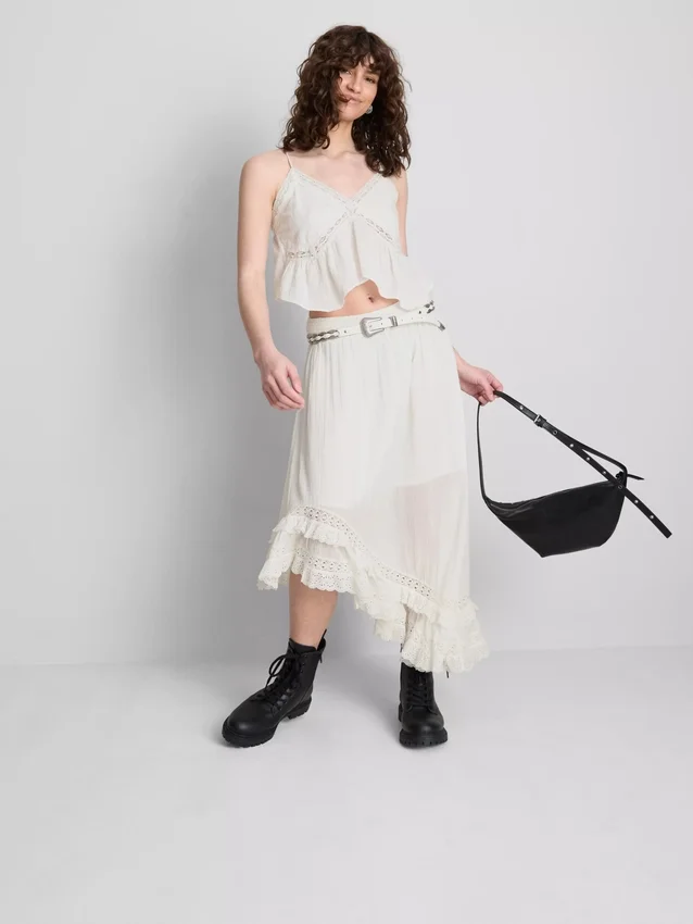 The Primark Scene | Asymmetrisk maxi-nederdel med broderi